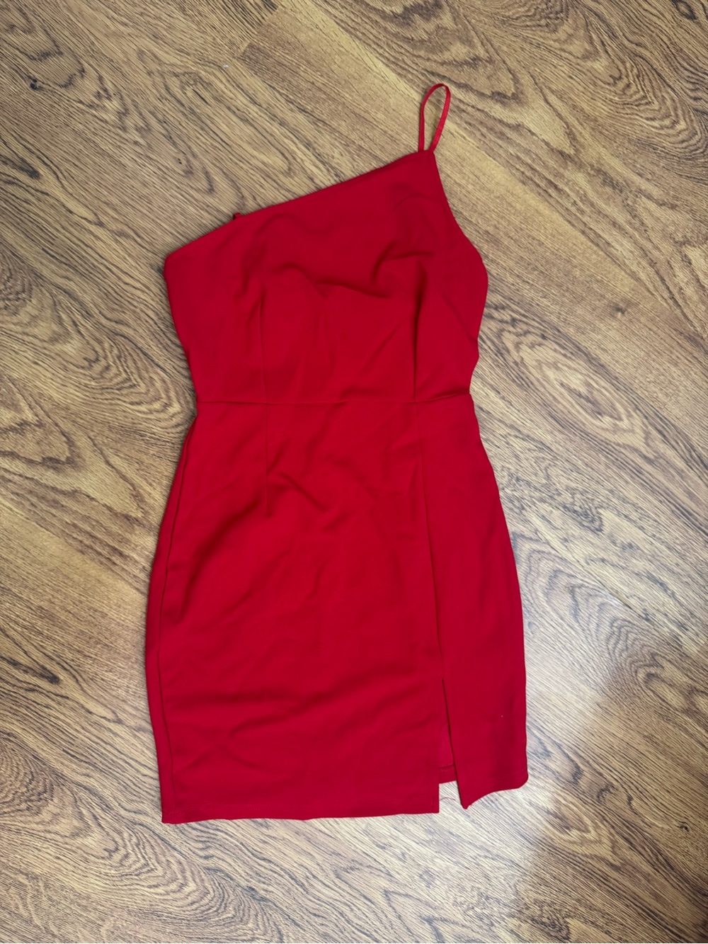 Red One or Two Shoulder Spaghetti Strap Dress
